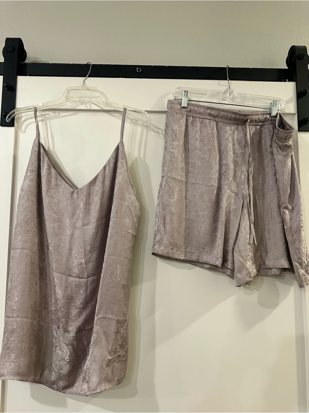 Silk Lavender Mauve Cami & Shorts Set
